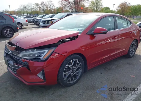 2020 Hyundai Elantra Limited z USA, uszkodzony, nr VIN KMHD84LF0LU955309